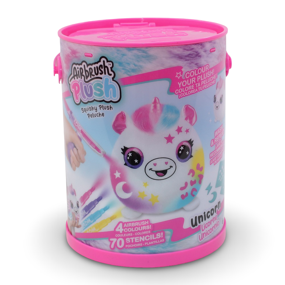 Airbrush Plush Unicorn Coloring Craft Kit – Pink
