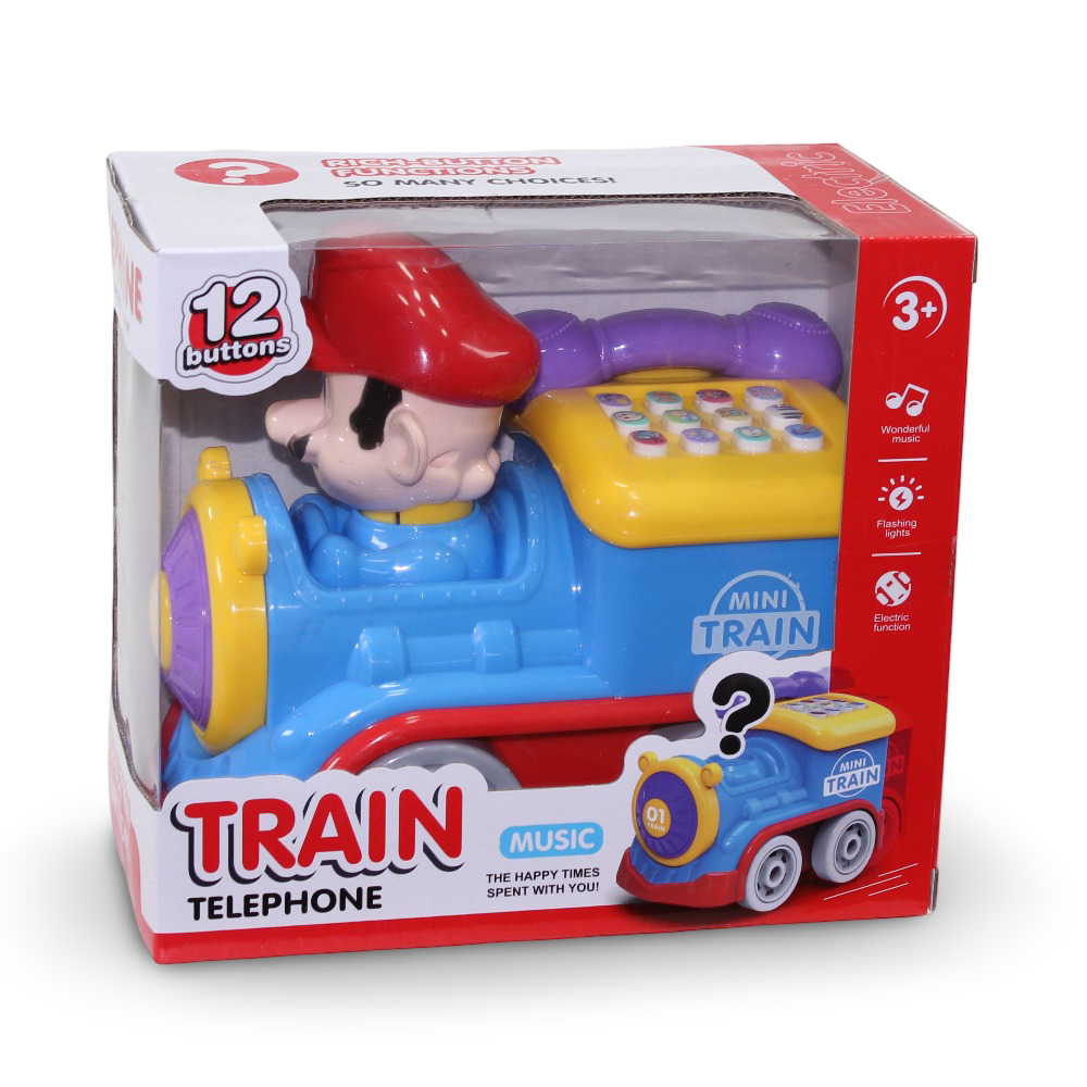 Super Mario Train Telephone Musical Toy – Blue - Toys - OKO