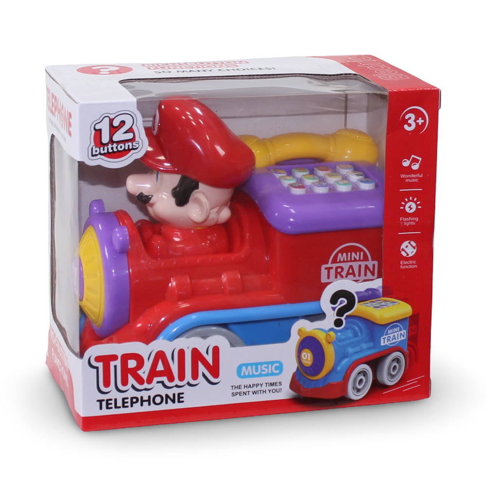 Super Mario Train Telephone Musical Toy – Red