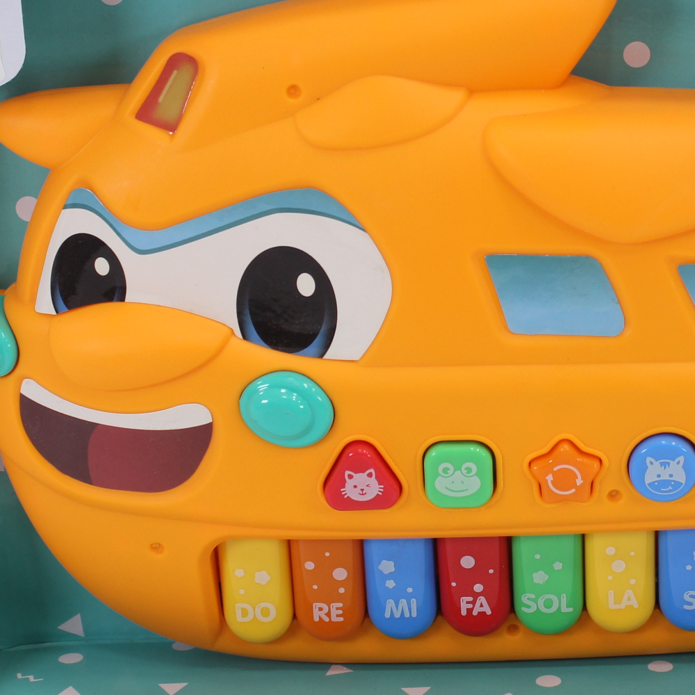 Cartoon Plane Electronic Piano – Orange