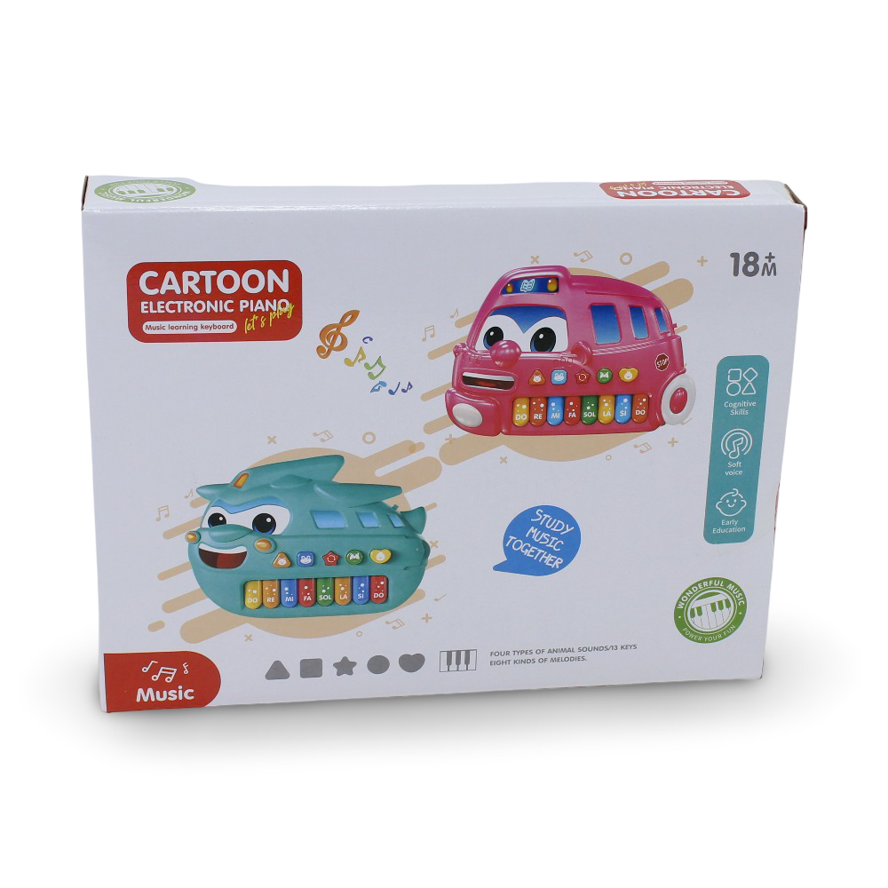 Cartoon Plane Electronic Piano – Turquoise