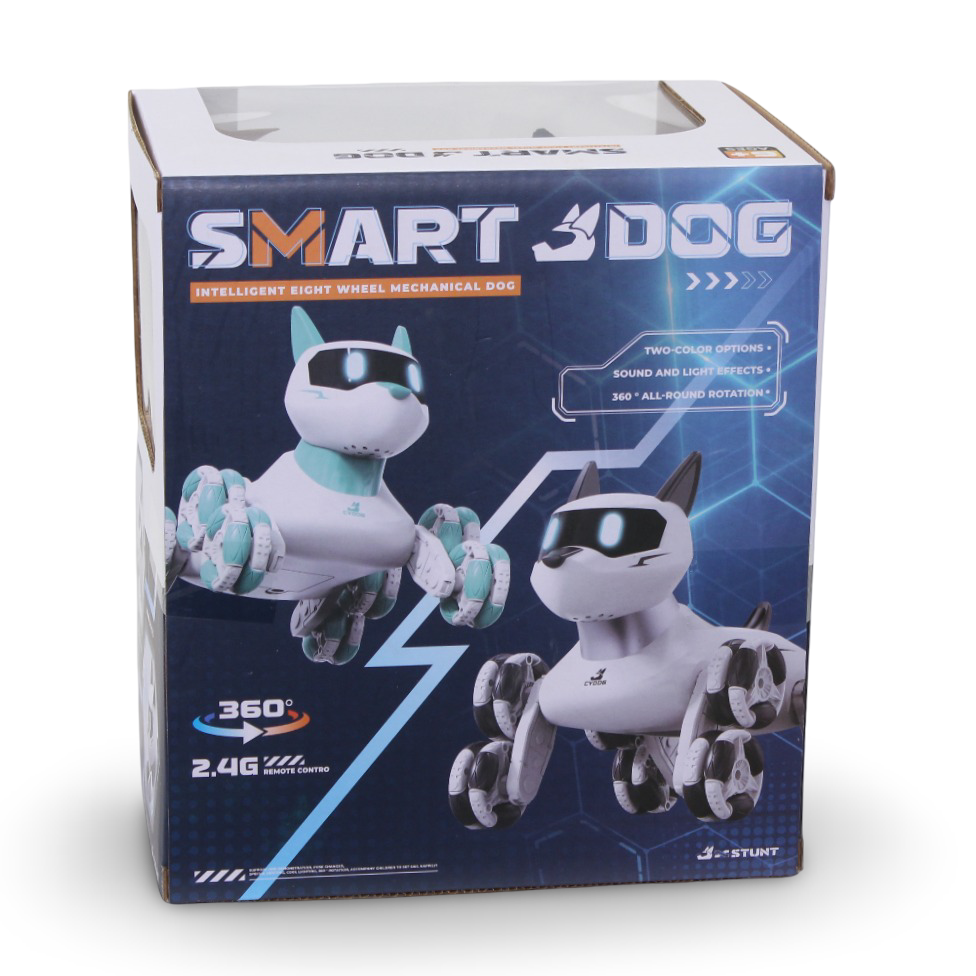 Neodog Intelligent Eight-Wheel Mechanical Dog – White & Black