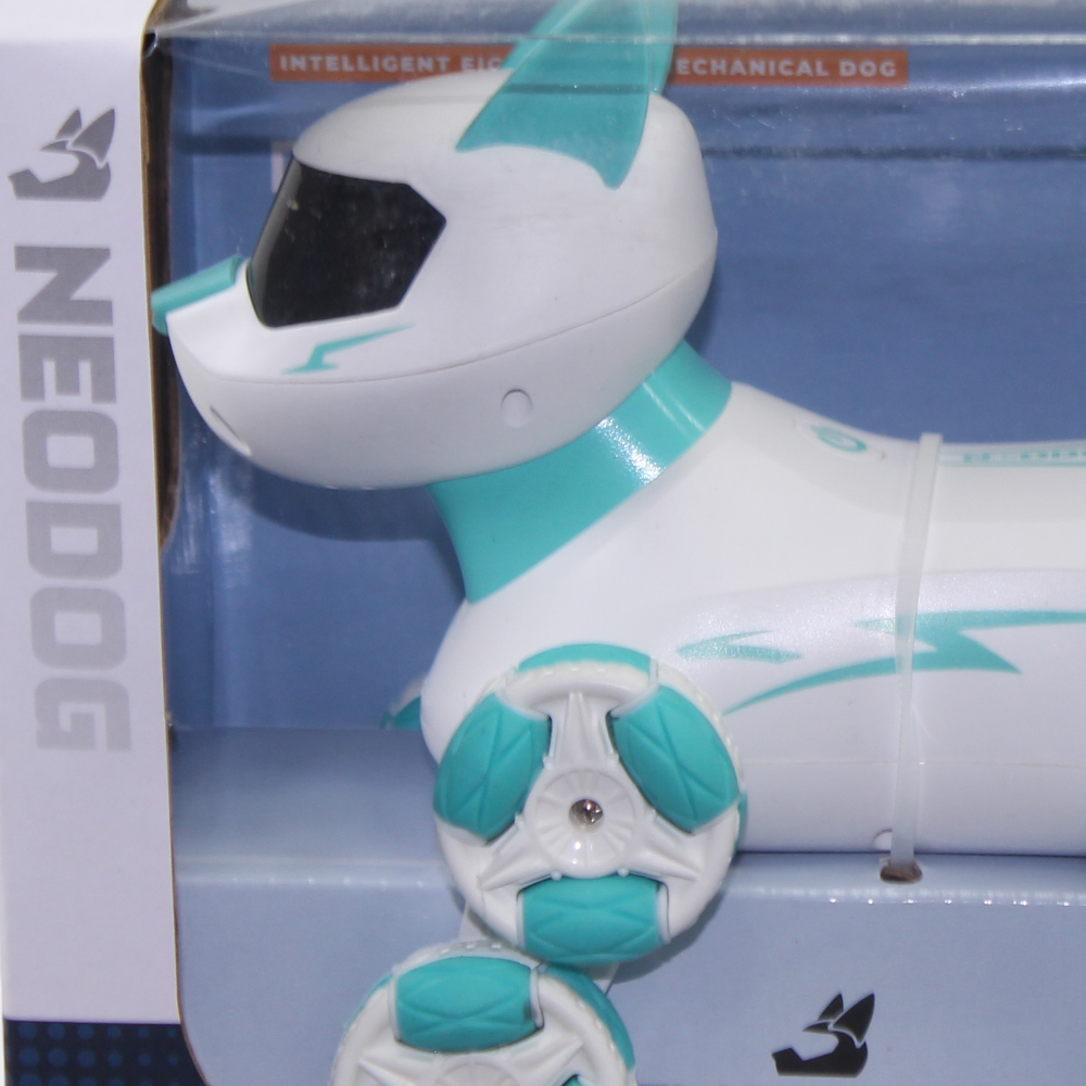 Neodog Intelligent Eight-Wheel Mechanical Dog – White & Aqua