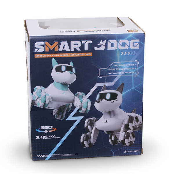 Neodog Intelligent Eight-Wheel Mechanical Dog – White & Aqua