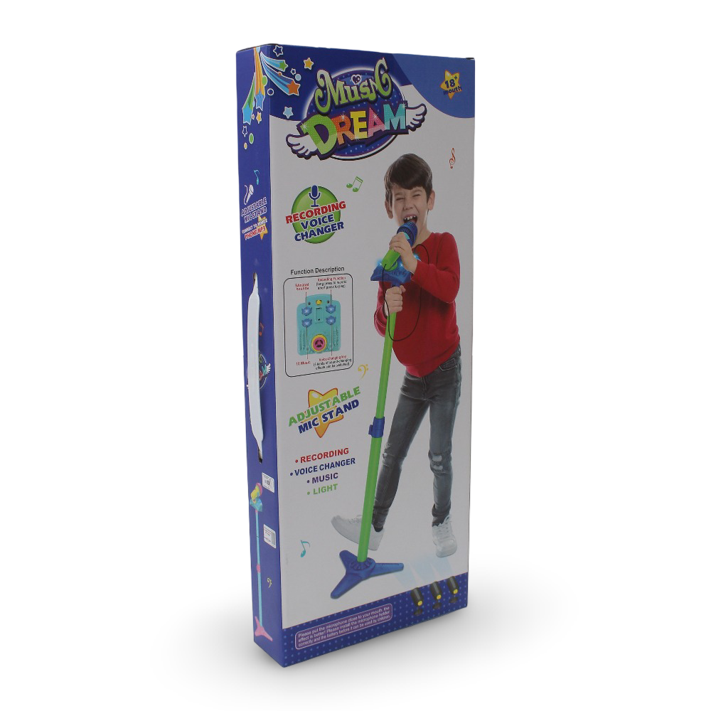 Microphone and Stand – Blue - Toys - OKO