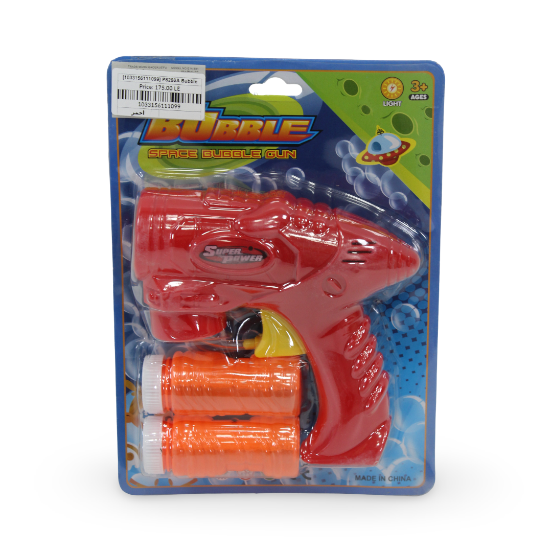 Bubble Space Gun Toy Set – Red