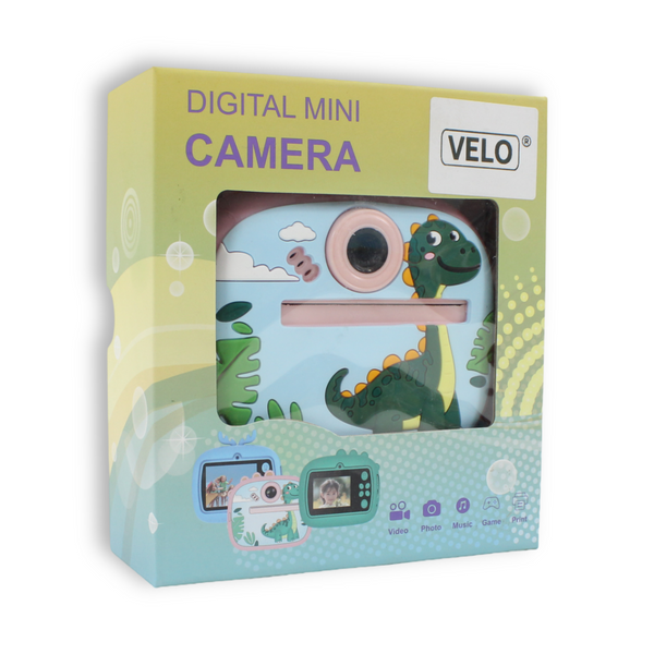 VELO Dino Digital Mini Camera for Kids – Pink