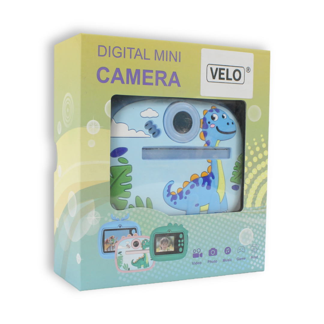 VELO Dino Digital Mini Camera for Kids – Baby Blue