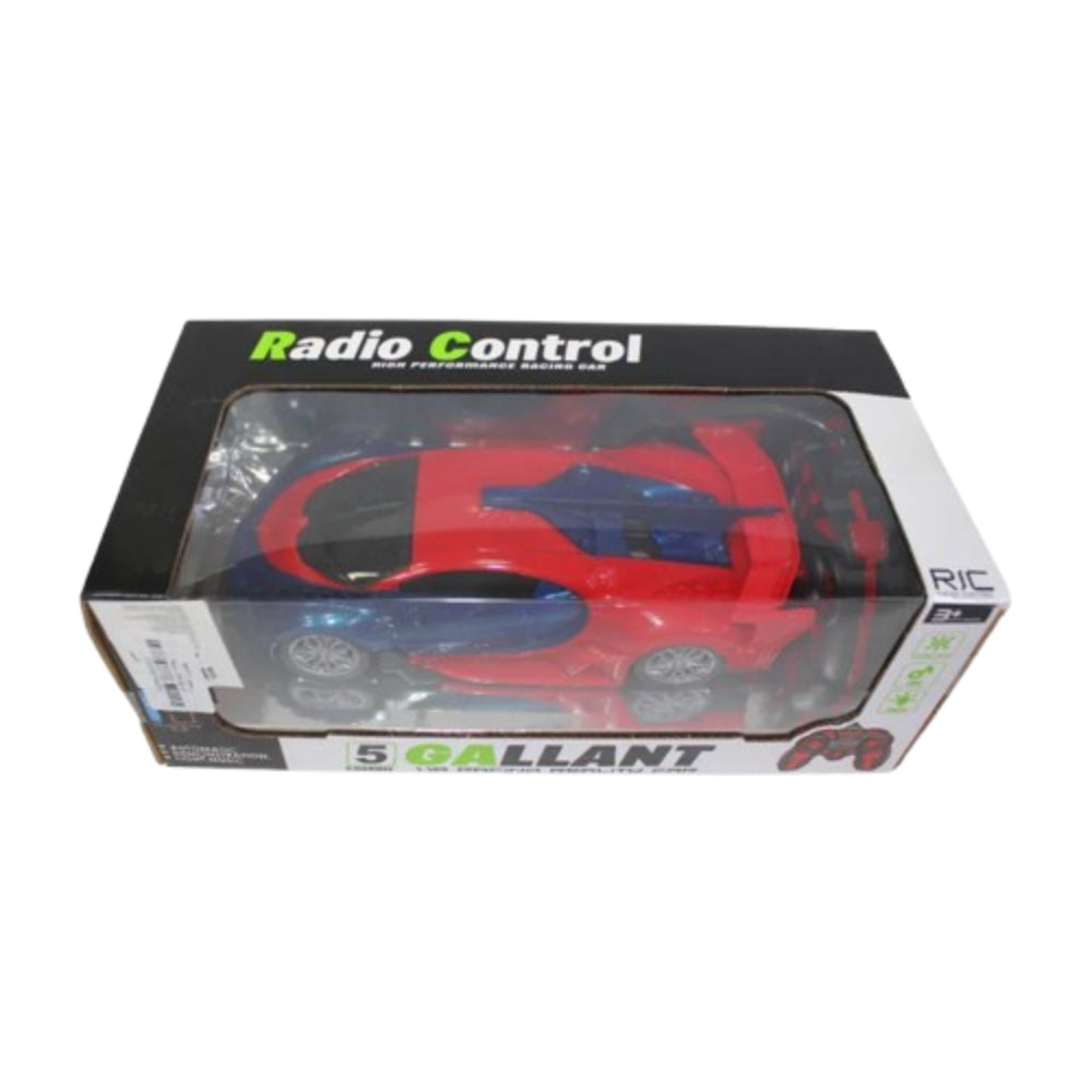 Plastic Racing Car Set – Remote Control & Lights (Red & Blue)