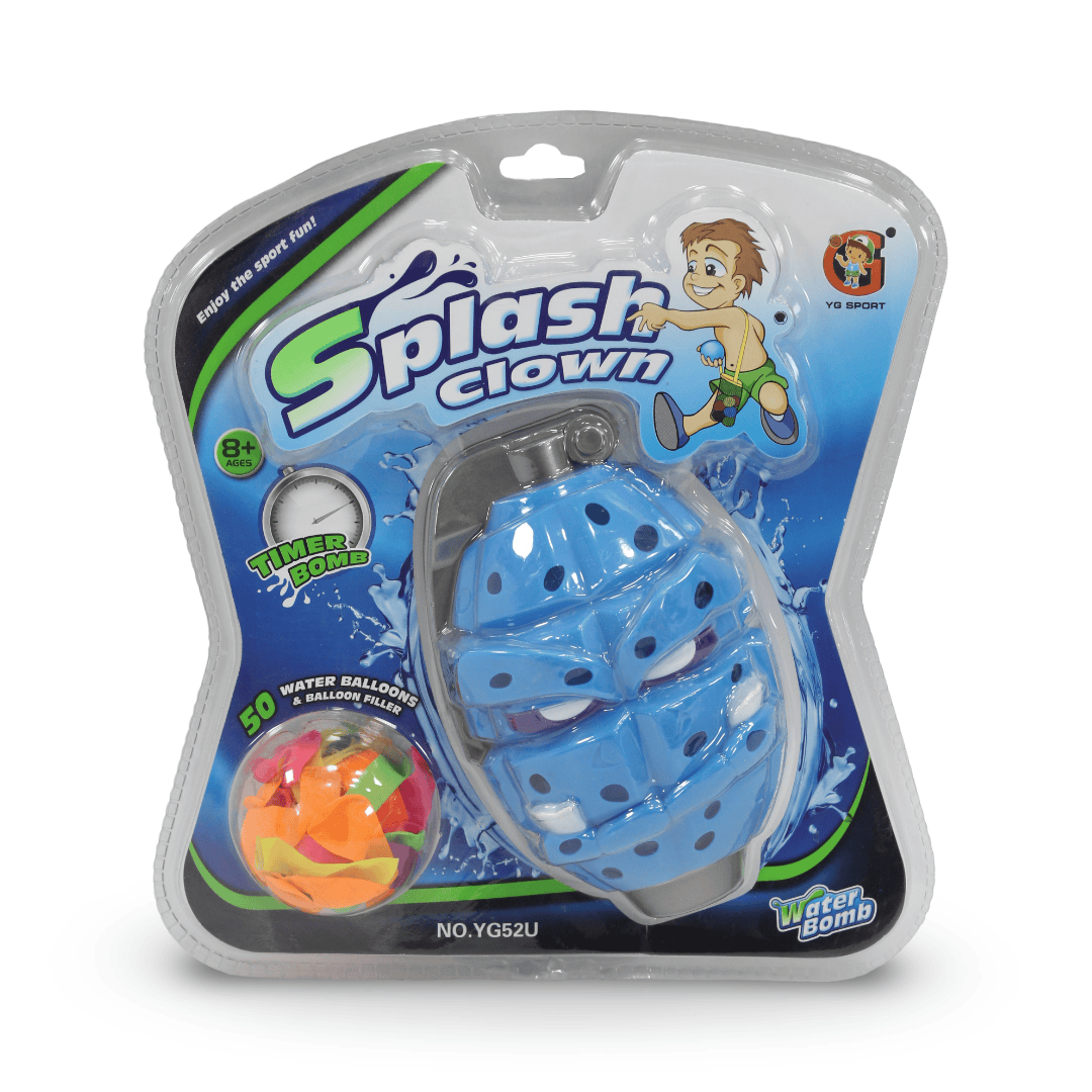"Splash Clown" Timer Bomb Water Balloon – Blue - Summer - OKO