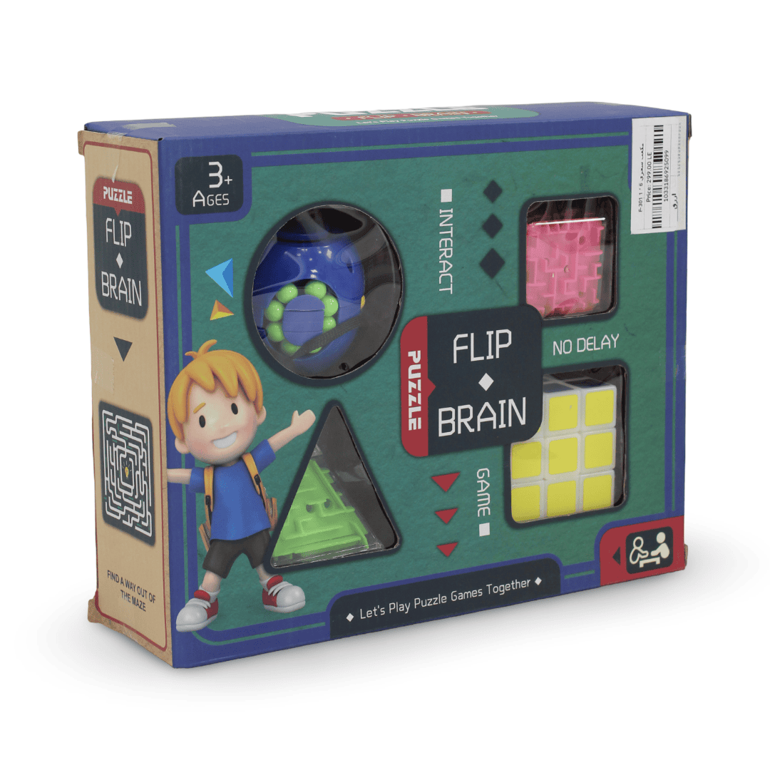 "Flip Brain" 3D Logic Puzzle Set 6*1 – Blue - Toys - OKO