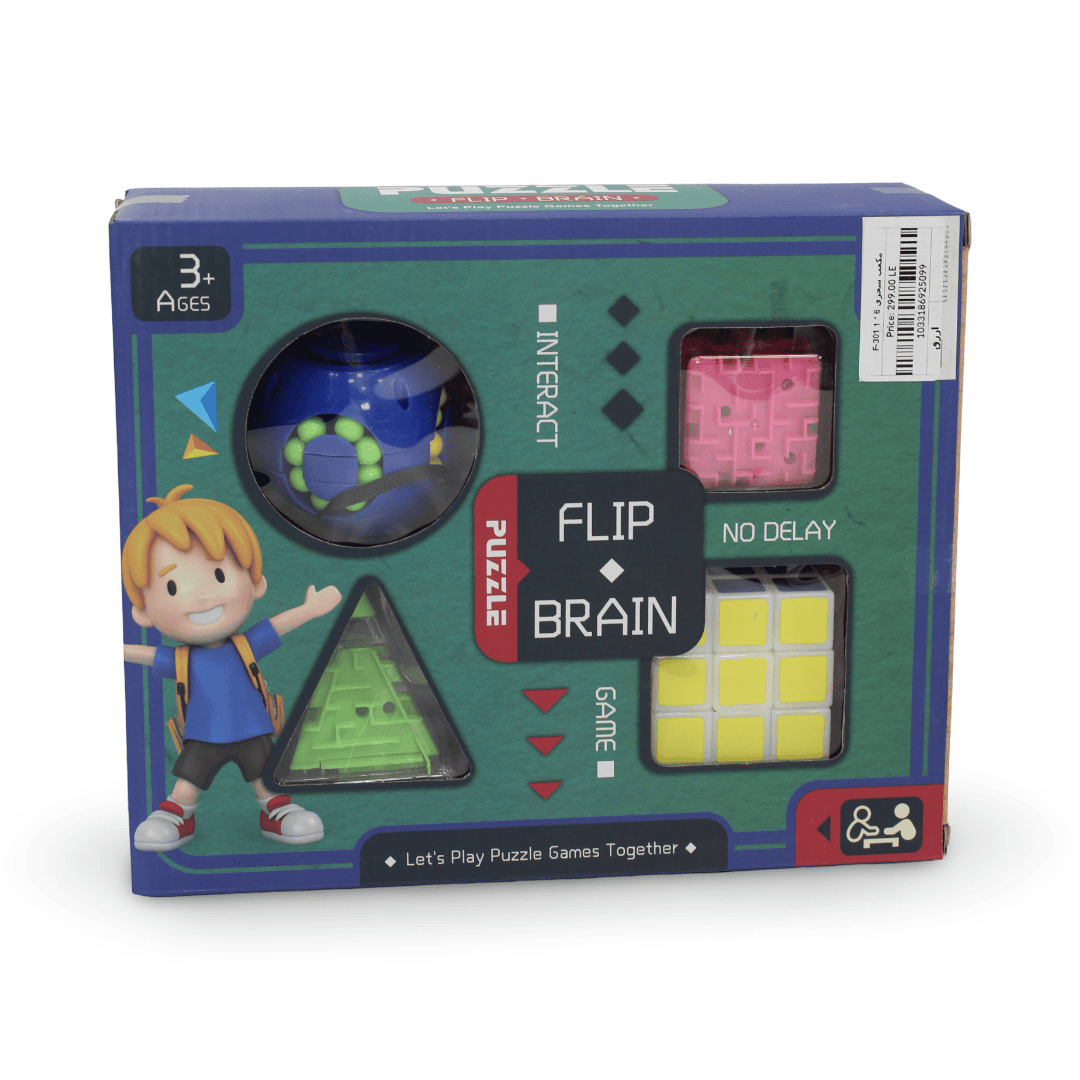 "Flip Brain" 3D Logic Puzzle Set 6*1 – Blue