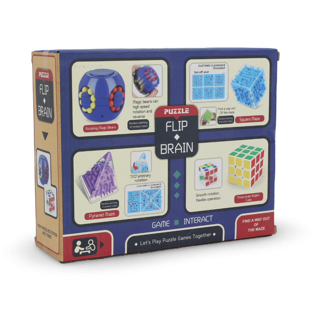 "Flip Brain" 3D Logic Puzzle Set 6*1 – Blue