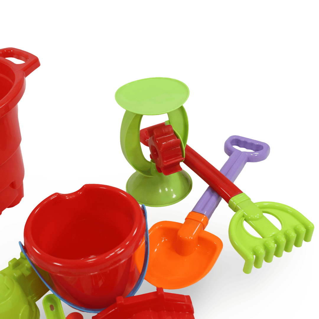 Plastic Beach Toy Set – Red