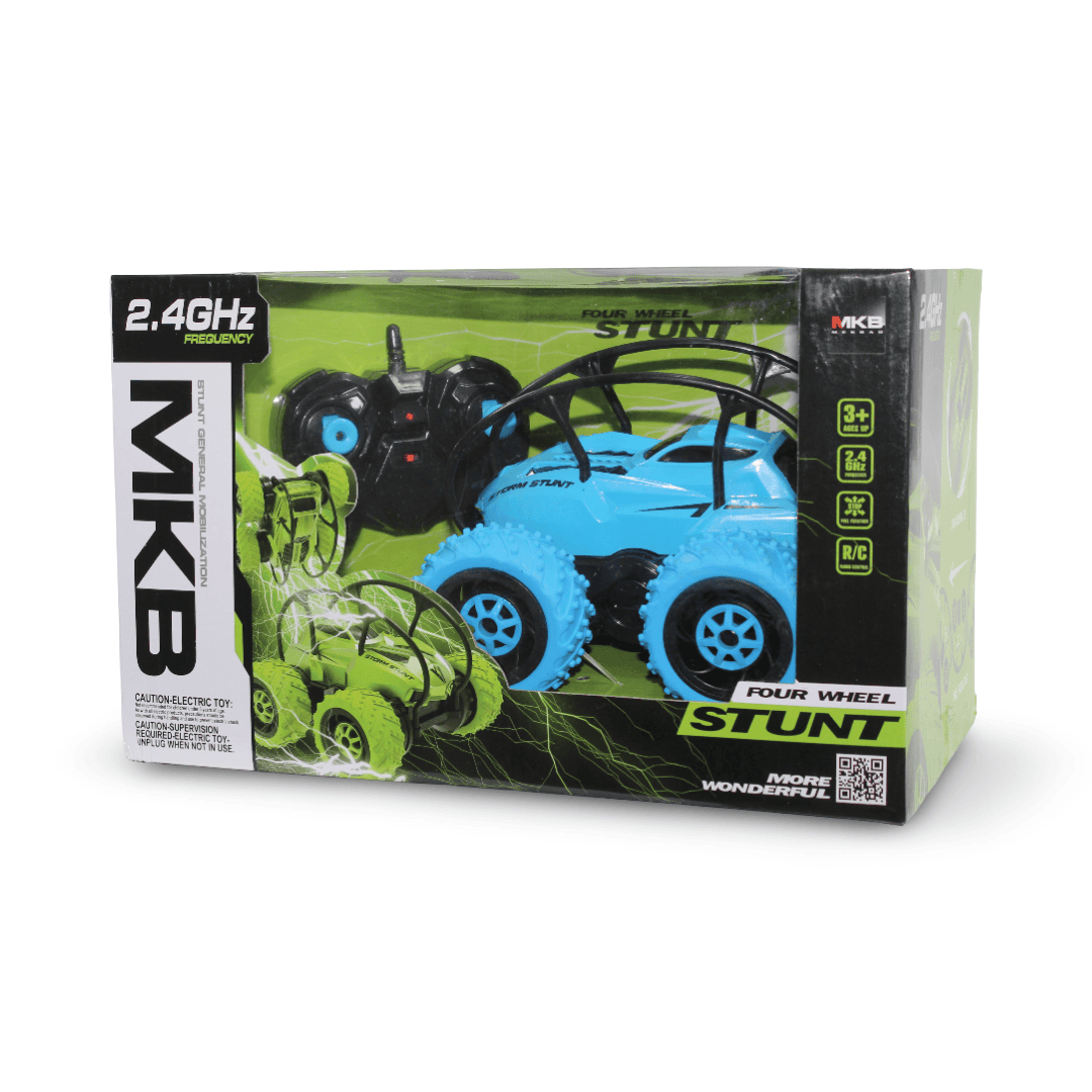 MKB Four Wheel Stunt RC Car – Baby Blue