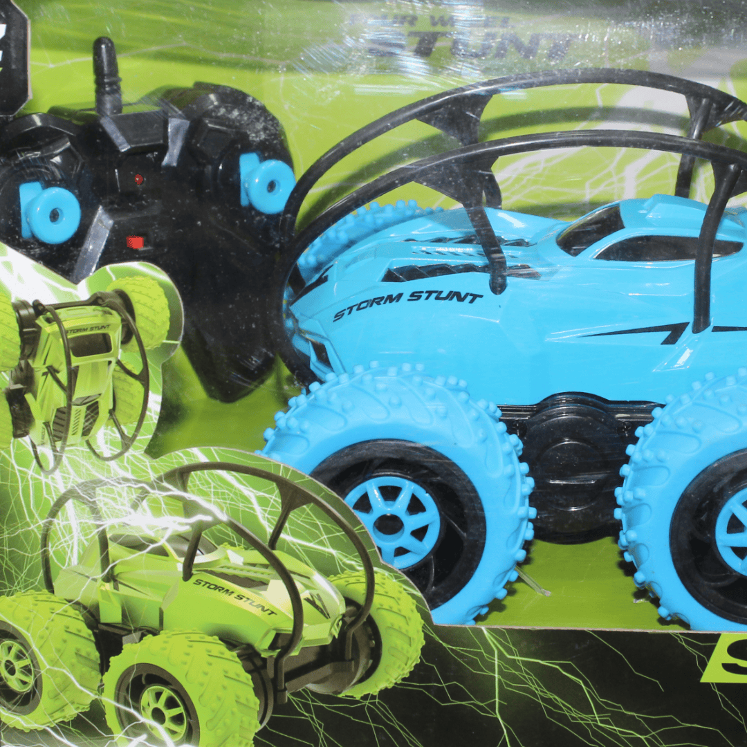 MKB Four Wheel Stunt RC Car – Baby Blue