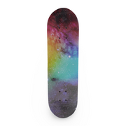 Wooden Kids Skateboard with Tie-Dye Galaxy Design