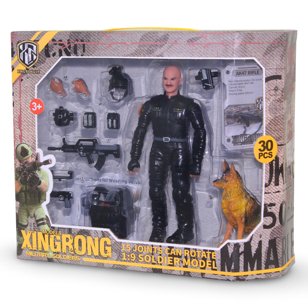 Xingrong Military Soldiers  – Black (30 Pieces)