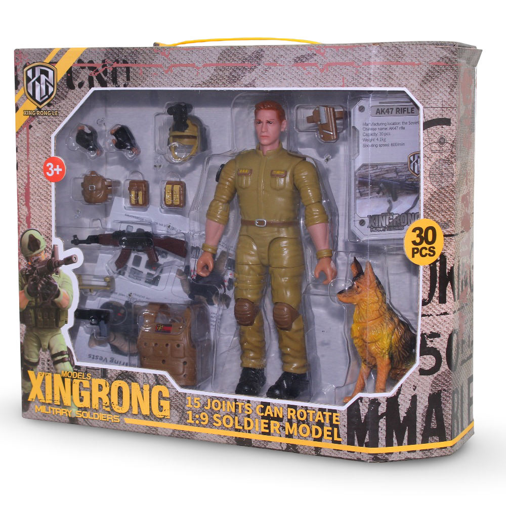 Xingrong Military Soldiers  – Khaki (30 Pieces)