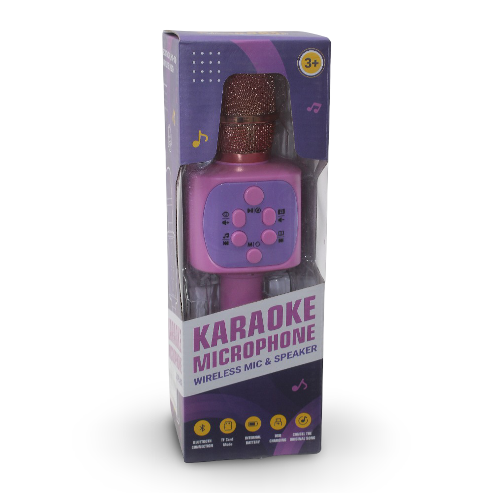 Karaoke Microphone Wireless Bluetooth Mic & Speaker – Pink