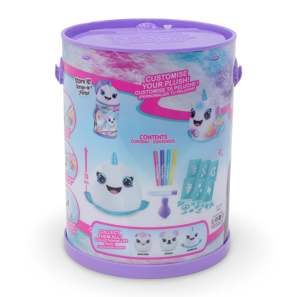 Airbrush Squishy Plush Narwhal Creative Toy – Purple