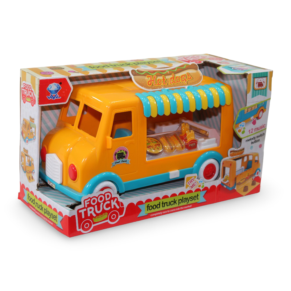 Food Truck Playset – Orange Pizza Bus Design - Toys - OKO