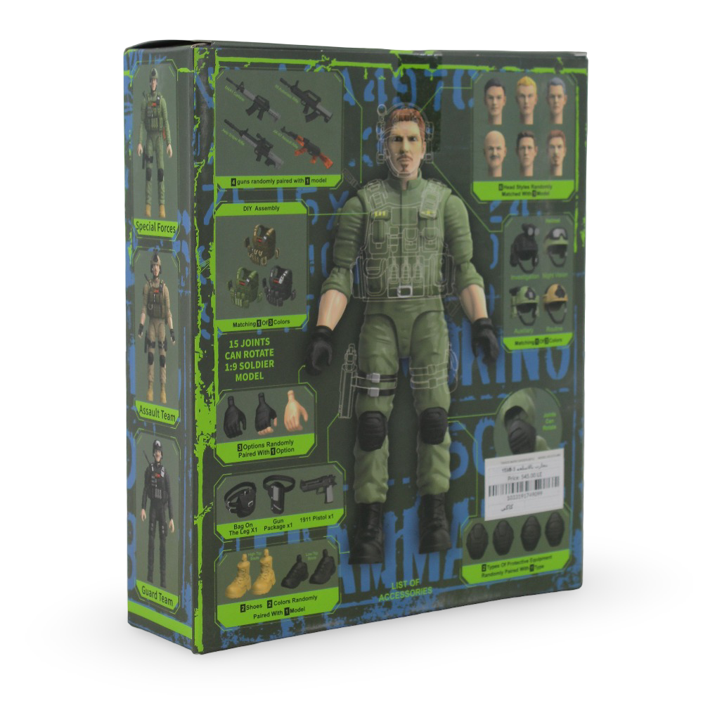 Military Soldiers 1:9 Scale Action Figure Playset - 22 Pcs