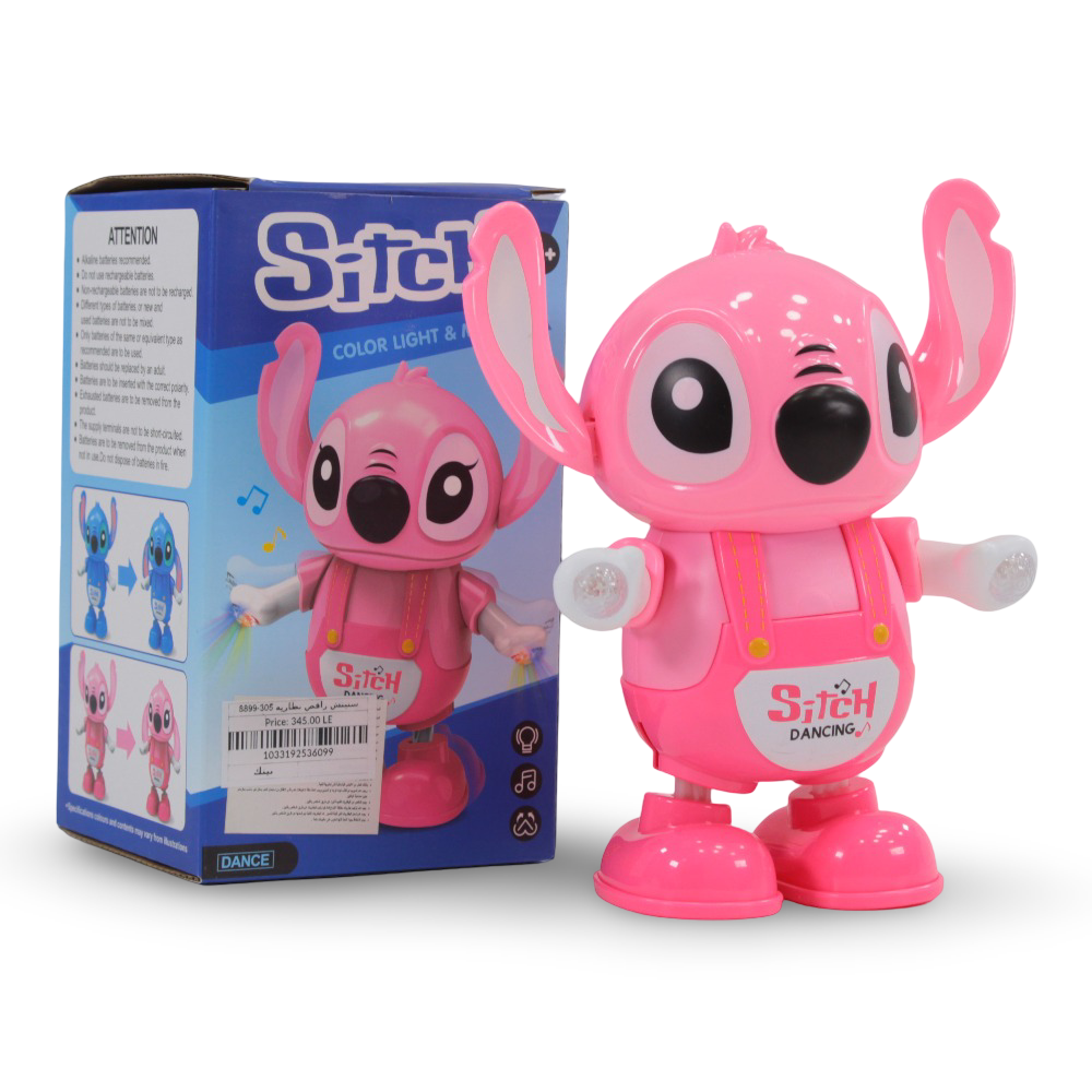 Stitch Dancing Toy – Pink with Music and Light Effects