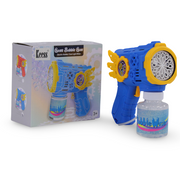 Gear Bubble Gun – Blue with Light and Bubble Effect