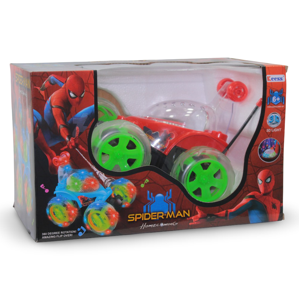 Spider-Man Homecoming Remote Control Car with 360° Spin and Lights