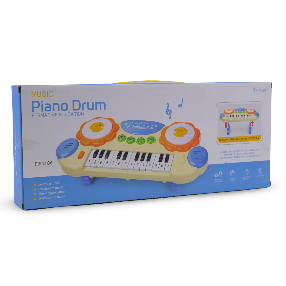 Music Piano Drum – Pink with Lights and Learning Functions