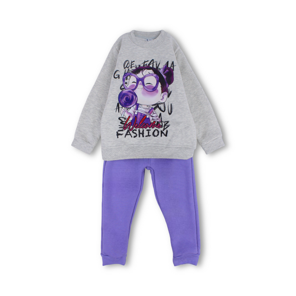 Girls Cotton Pajama – "Fashion" Print
