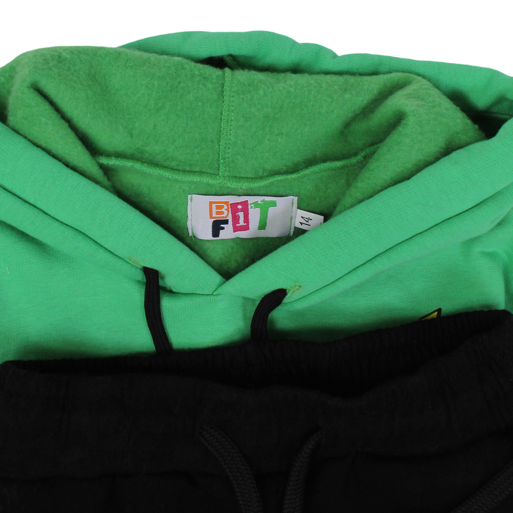 Boys Cotton Hooded Pajama Set - Mine Craft Print