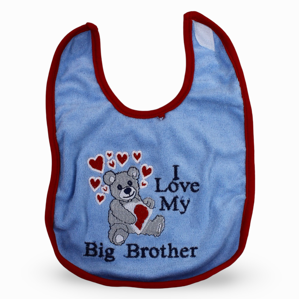 Baby Cotton Bib – Cute Older Siblings Design