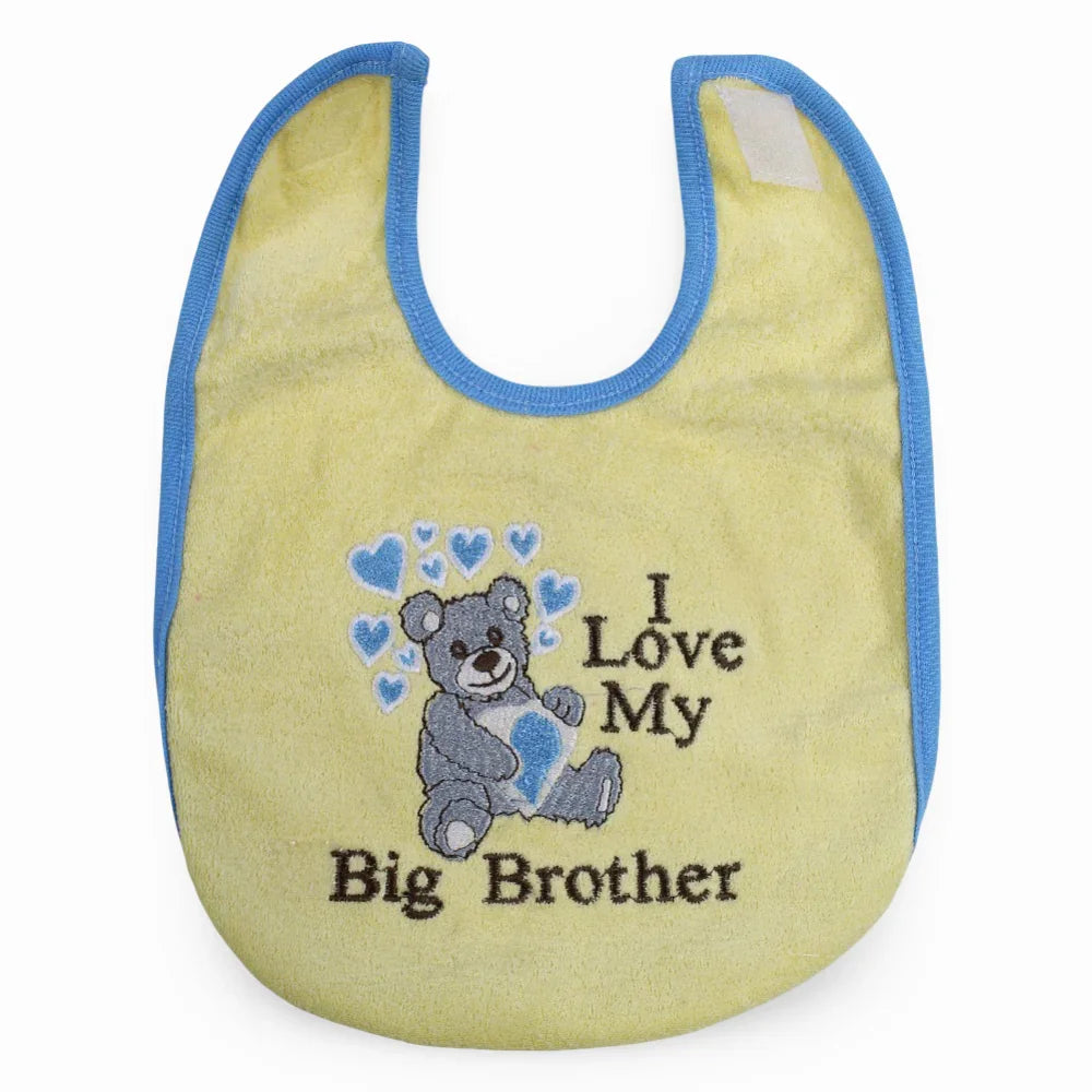 Baby Cotton Bib – Cute Older Siblings Design