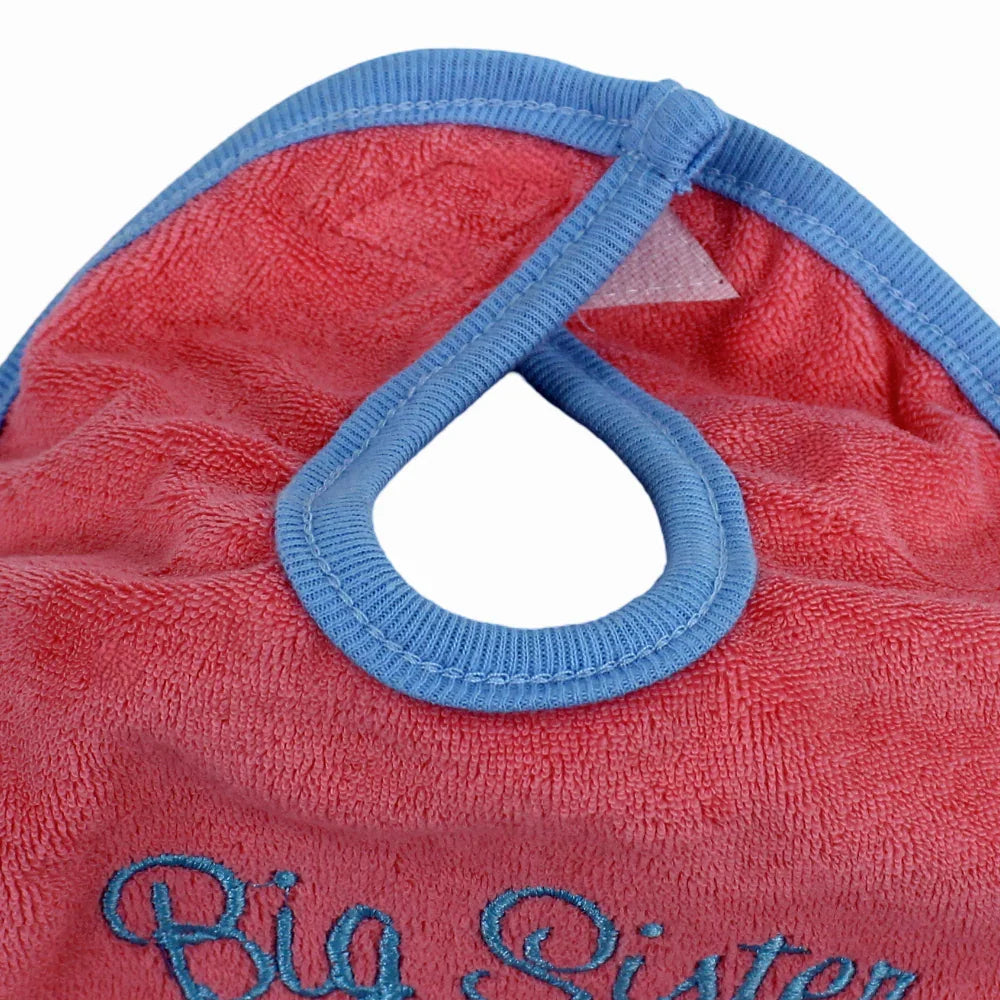 Baby Cotton Bib – Cute Older Siblings Design