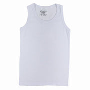 Boys Cotton Sleeveless Undershirt – White