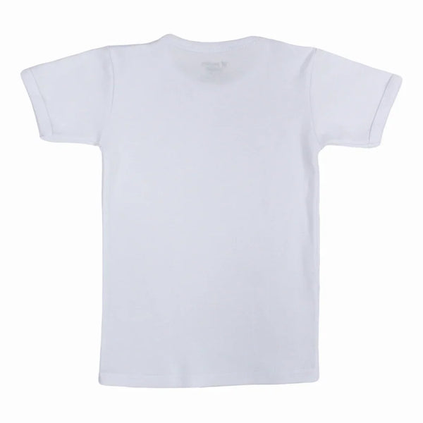 Boys Cotton Short-Sleeved Undershirt – White