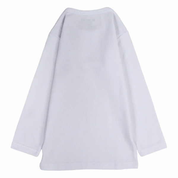 Boys Cotton Long-Sleeved Undershirt – White