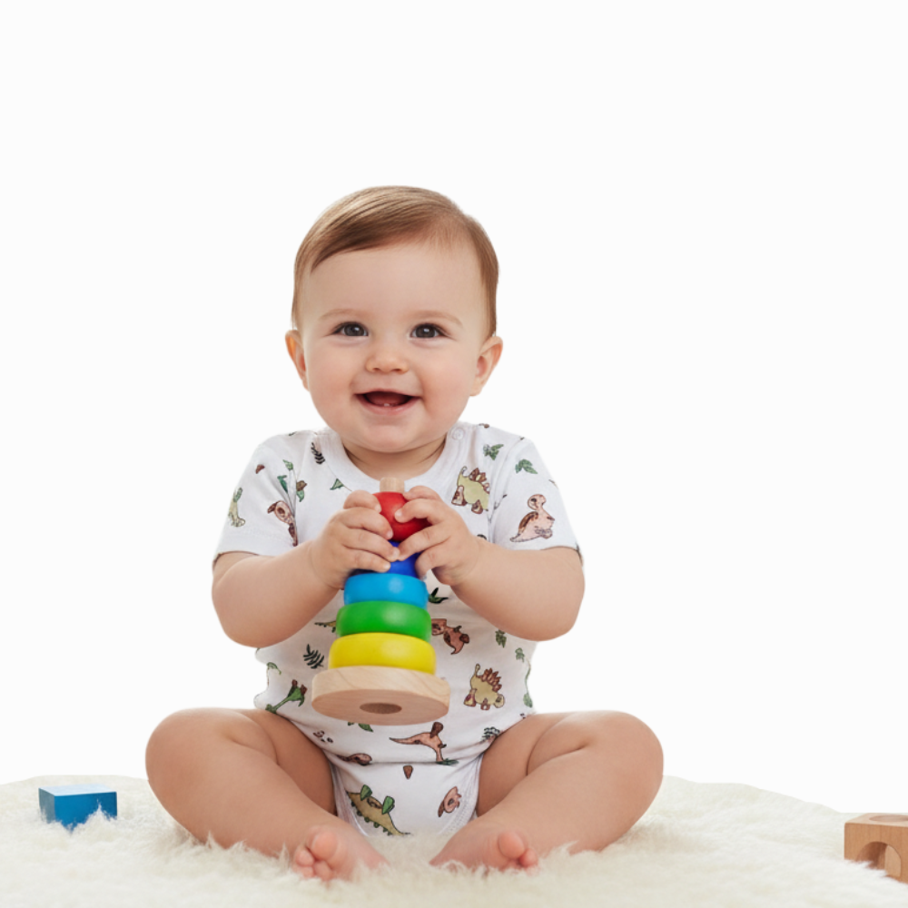 Unisex Baby Cotton Short-Sleeved Printed Underwear Bodysuit - Assorted Prints