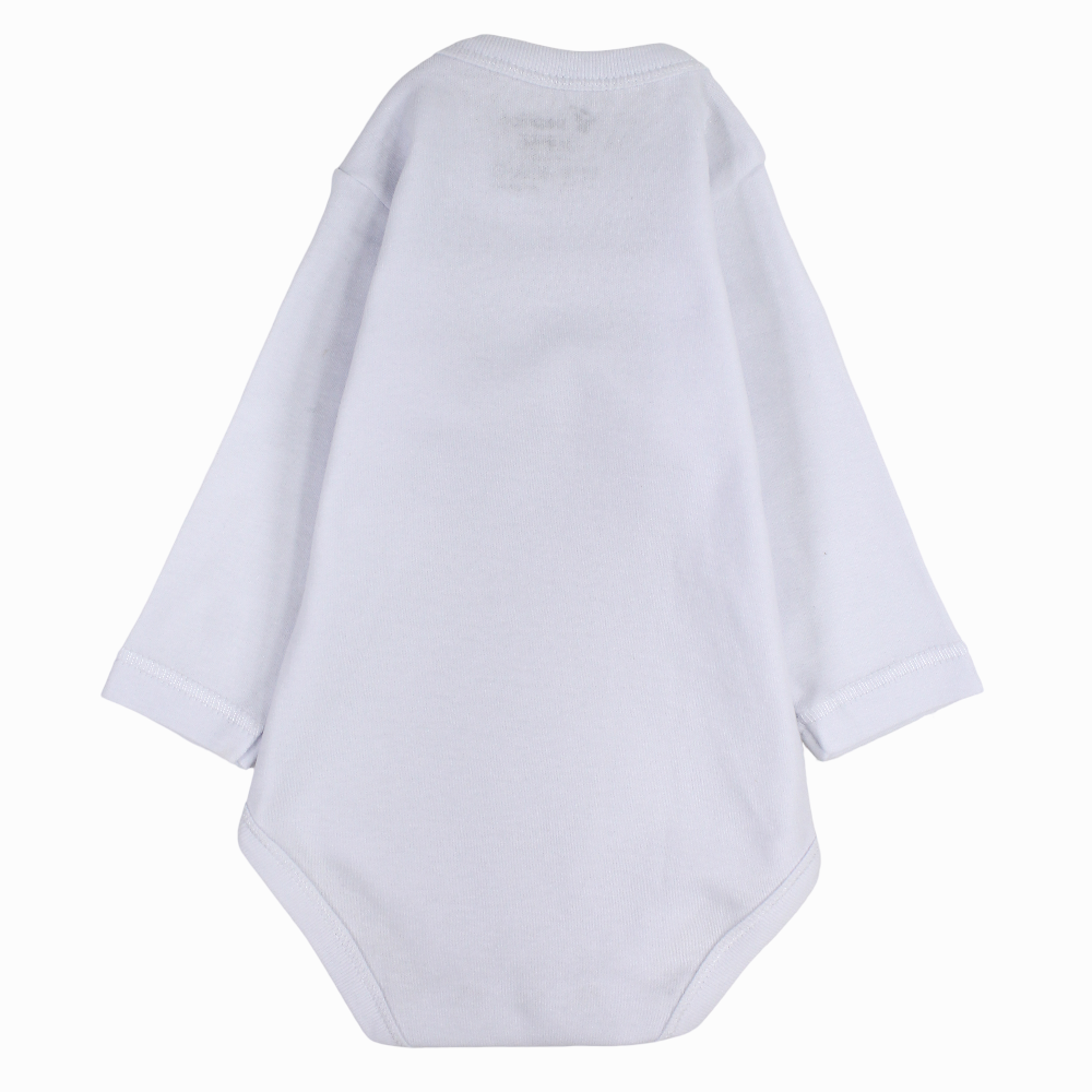 Unisex Baby Cotton Long-Sleeved Underwear Bodysuit – White