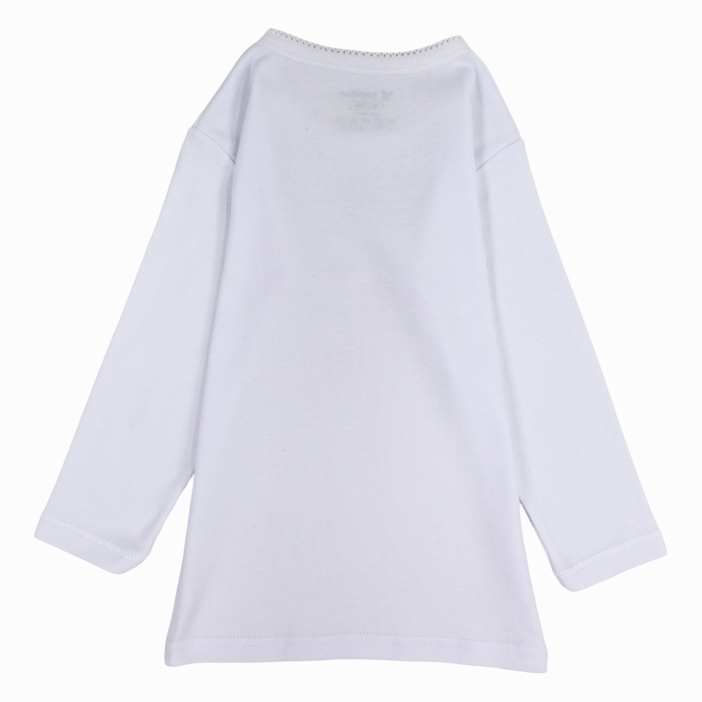 Girls Cotton Long-Sleeved Undershirt – White