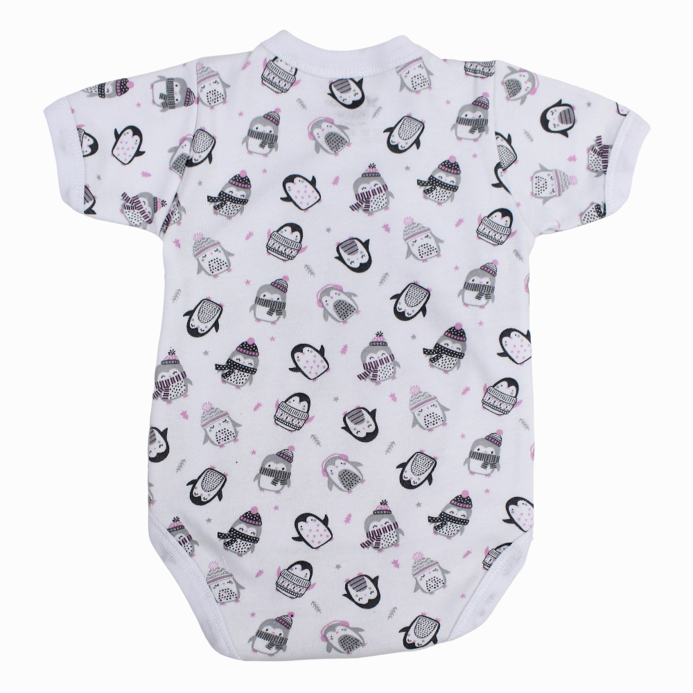Unisex Baby Cotton Short-Sleeved Wrap-Over Printed Bodysuit - Assorted Prints