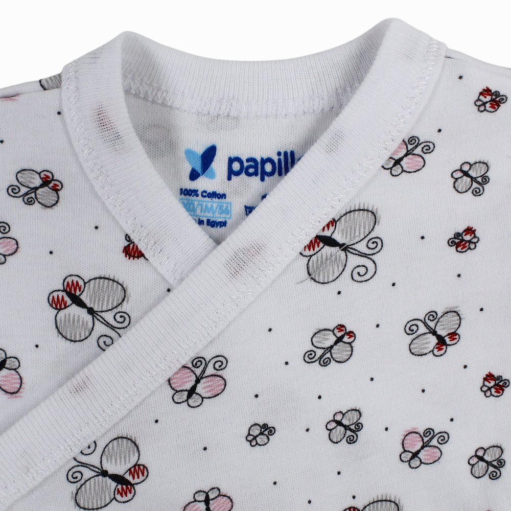 Unisex Baby Cotton Short-Sleeved Wrap-Over Printed Bodysuit - Assorted Prints