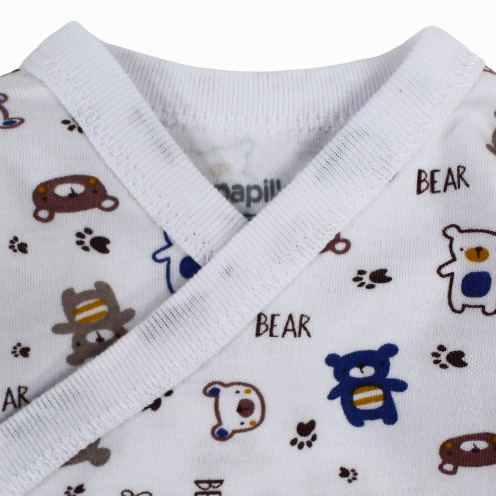Unisex Baby Cotton Short-Sleeved Wrap-Over Printed Bodysuit - Assorted Prints