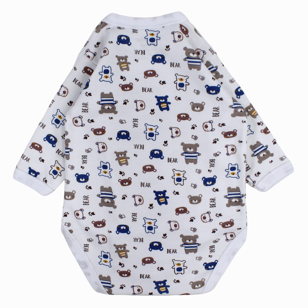 Unisex Baby Cotton Short-Sleeved Wrap-Over Printed Bodysuit - Assorted Prints