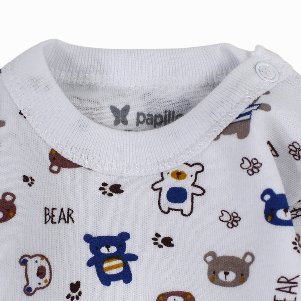 Unisex Baby Cotton Long-Sleeved Underwear Printed Bodysuit - Assorted Prints