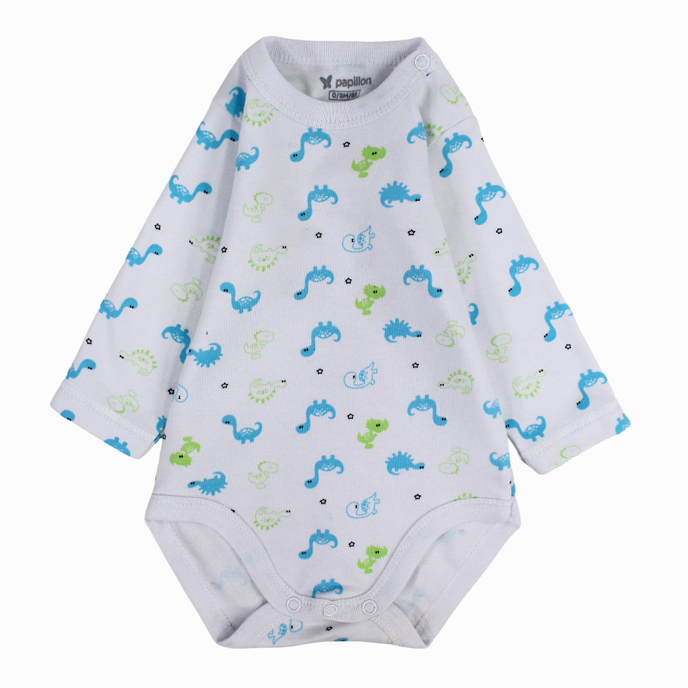 Unisex Baby Cotton Long-Sleeved Underwear Printed Bodysuit - Assorted Prints