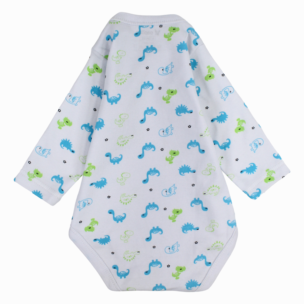 Unisex Baby Cotton Long-Sleeved Underwear Printed Bodysuit - Assorted Prints