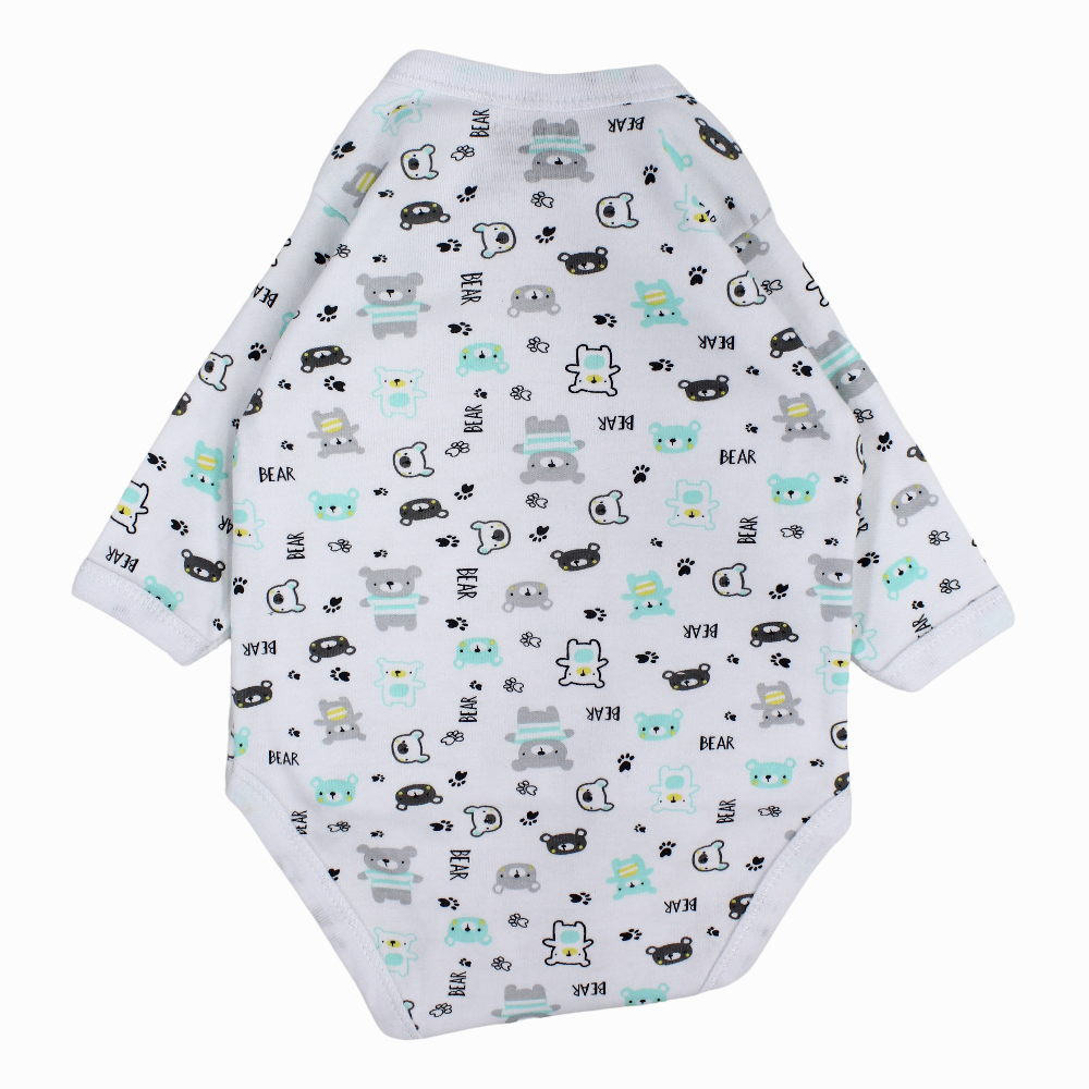 Unisex Baby Cotton Long-Sleeved Wrap-Over Printed Bodysuit - Assorted Prints
